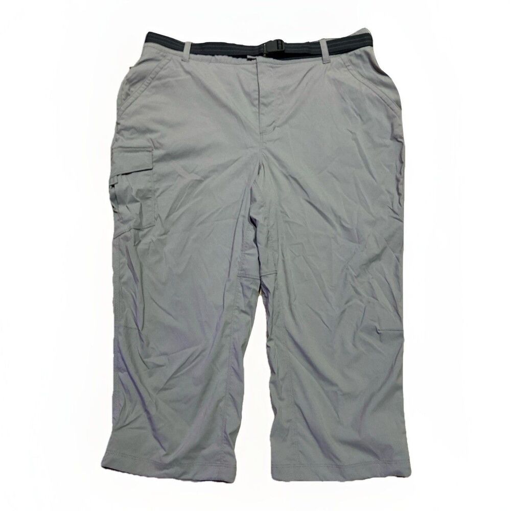 LL Bean Womens Capri Pants Womens L/reg Hiking Performance Stretch Nylon EUC